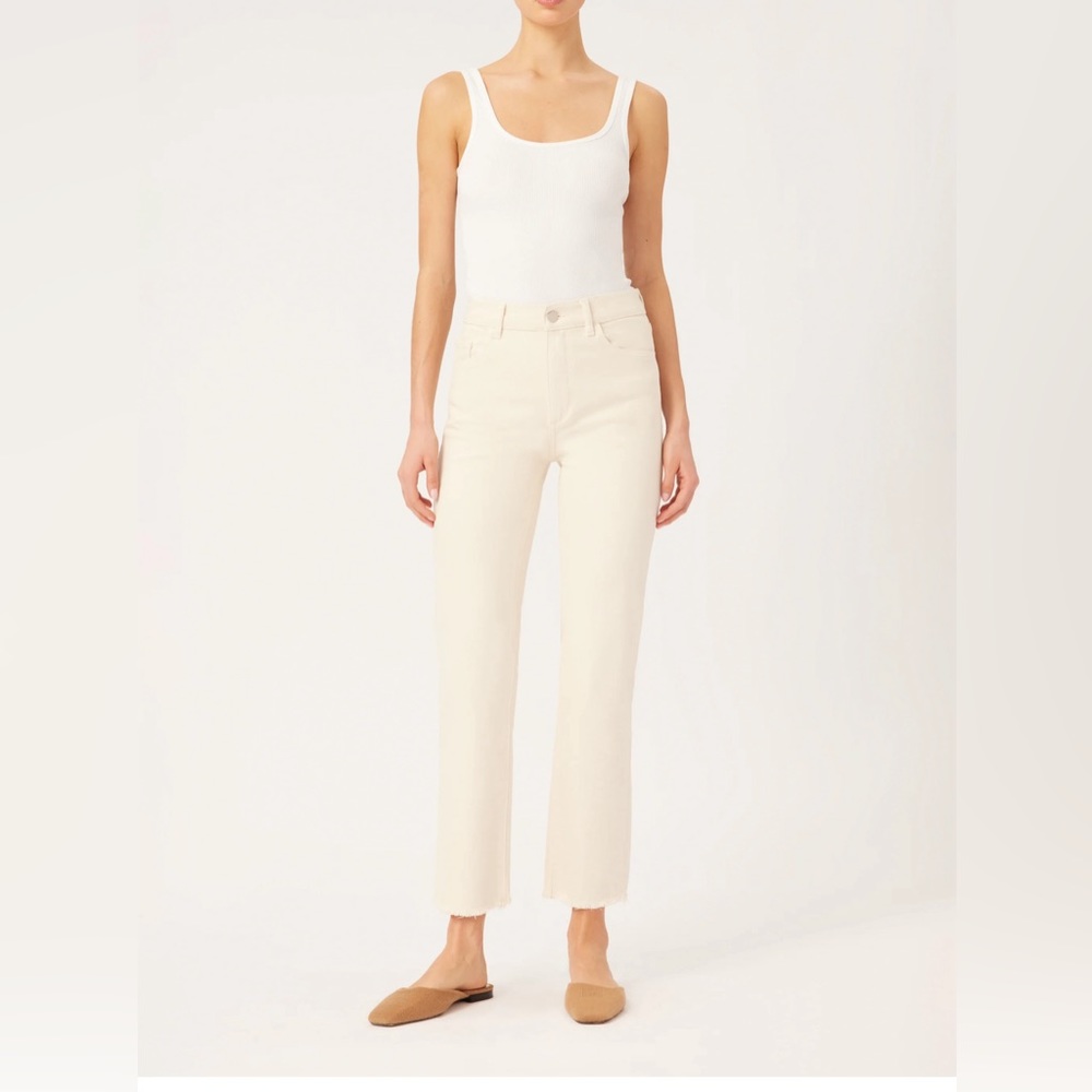 DL1961 Patti Straight High Rise Vintage Ankle ecru 30